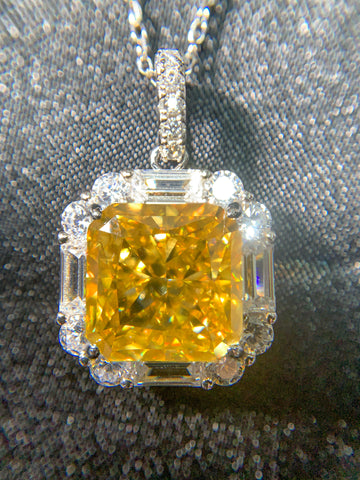 Lab created with Sterling Silver Pendant
