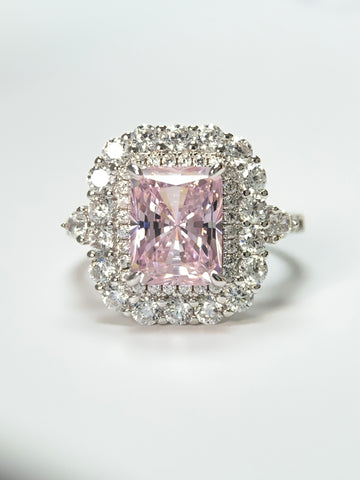 3-carat Pink Passion Lab-Created Pink Dimond Ring