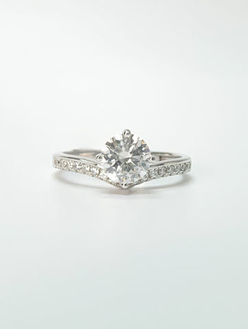 1 Carat Princess Crown 925 Silver Moissanite Stone Ring
