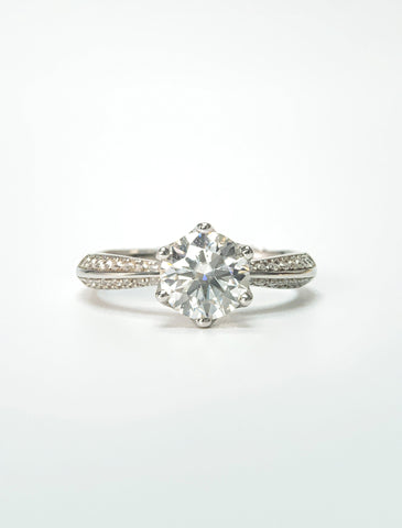 3 Carat Mountains and Rivers 925 Silver Moissanite Stone Ring