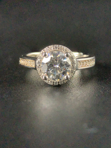 3 Carat Deluxe 925 Silver Moissanite Stone Ring