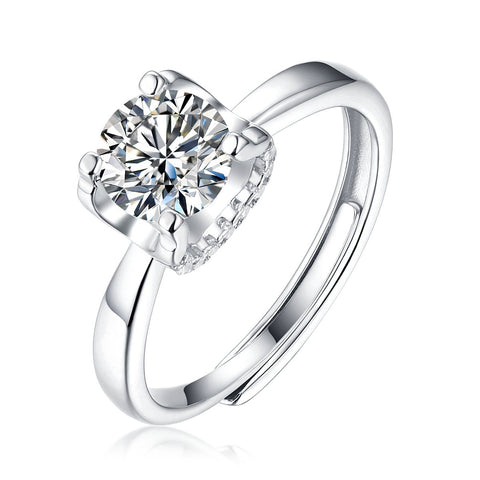 3  Carat Princess Square 925 Silver Moissanite Stone Ring