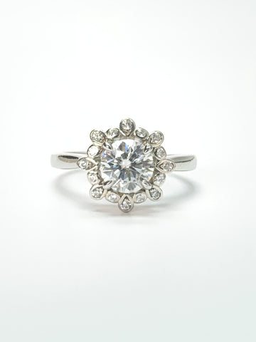 1 Carat Starry Night Ring Lab Diamond & 925 Silver