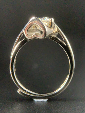 1 Carat Kiss of an Angel 925 Silver Moissanite Stone Ring