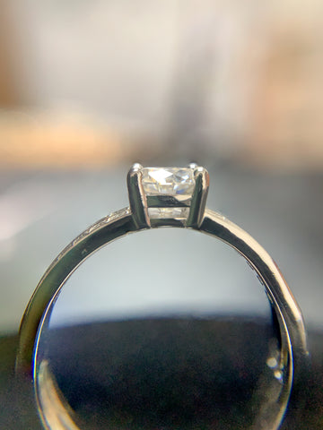 1 Carat Fairy Diary 925 Silver Moissanite Stone Ring