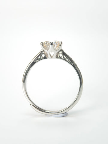 1 Carat Luxury 925 Silver Moissanite Stone Ring