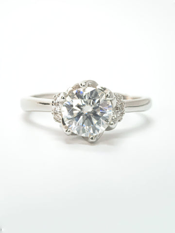 1 Carat Starry Bouquet 925 Silver Moissanite Stone Ring