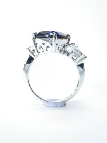 Sapphire Sky Lab-Created Sapphire Ring