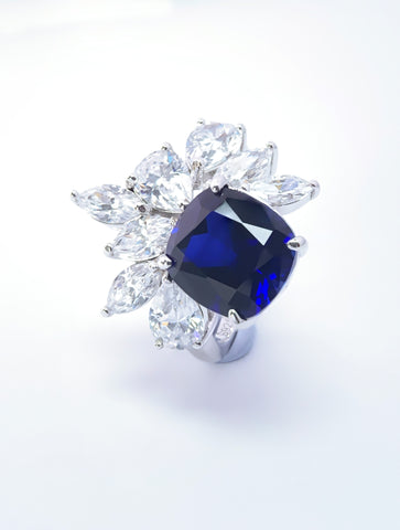 Sapphire Sky Lab-Created Sapphire Ring