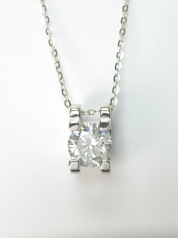 Two-carat Bullhead Moissanite Stone & 925 Silver Pendant