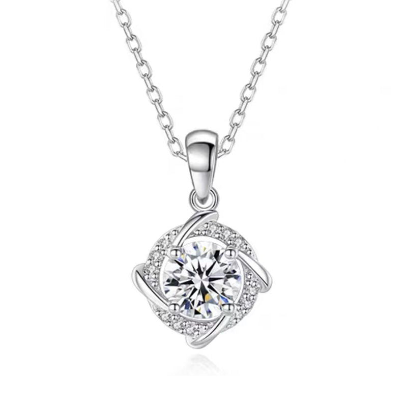 Windmill Moissanite Stone & 925 Silver Pendant