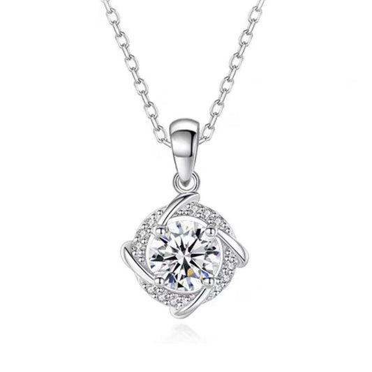 Windmill Moissanite Stone & 925 Silver Pendant