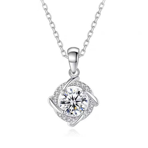 Windmill Moissanite Stone & 925 Silver Pendant