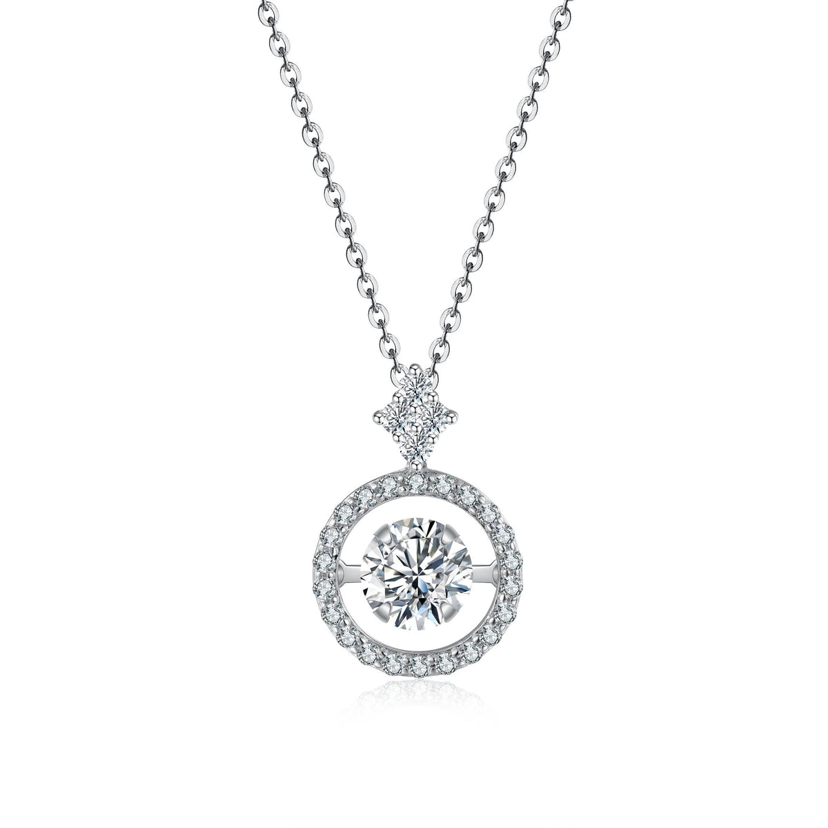 Dancing Light 0.5 carat Moissanite Stone & 925 Silver Pendant