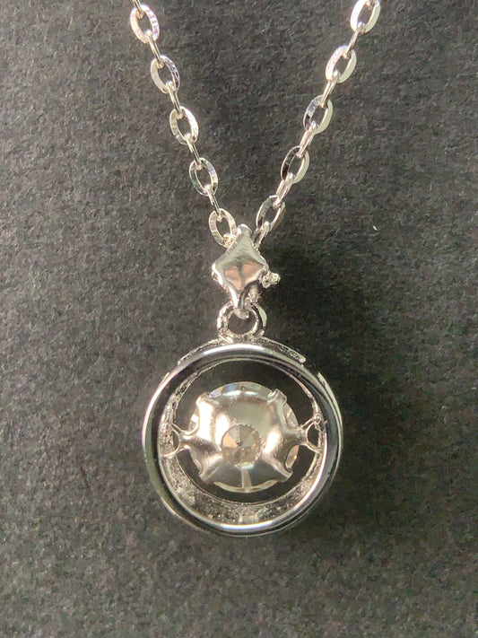 Dancing Light 0.5 carat Moissanite Stone & 925 Silver Pendant