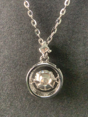 Dancing Light 0.5 carat Moissanite Stone & 925 Silver Pendant